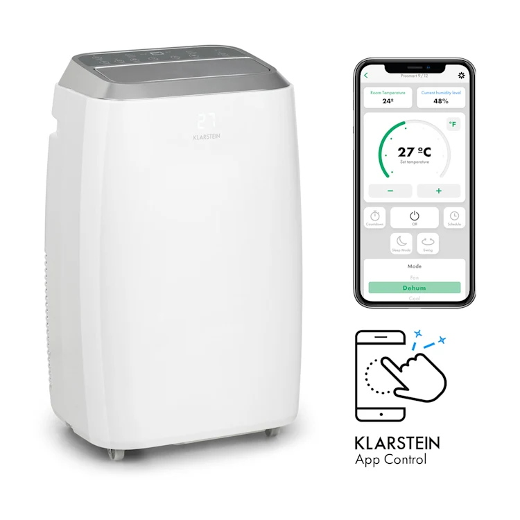 کولر گازی قابل حمل کلارشتاین آلمان مدل Klarstein Iceblock ProSmart  یک دستگاه هوشمند ۳ در ۱